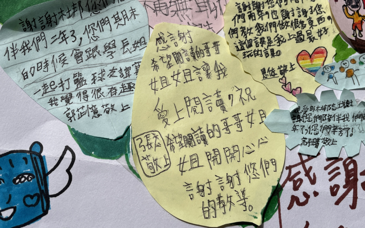孩子說:「感謝希望閱讀的哥哥姐讓我愛上閱讀。」(羅儀修攝)